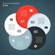 Modern vector info graphic for business project N218