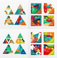 Flat design geometric info banners web boxes N19