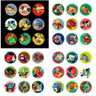 Flat design round labels option infographics N3