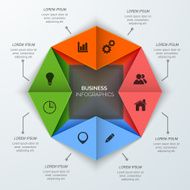 Origami business infographic design