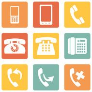 Vector Set of Telephone Icons N12