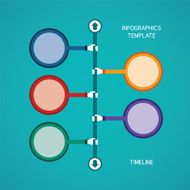 Abstract vector timeline infographic template N3