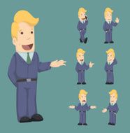 set of businessman characters poses N22