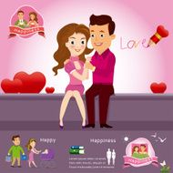 Couples infographics vector illustration N2