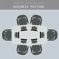 Business meeting Working place in flat design N4