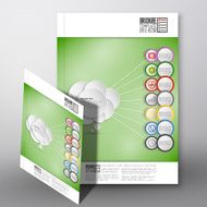 Infographic with colored circles Brochure flyer or report for business N5