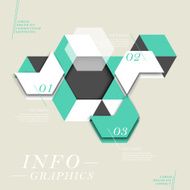 abstract hexagon infographics N4