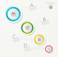 modern vector abstract 3d ring infographic elements N4
