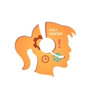 Call center operator with headset icon Vector infographics