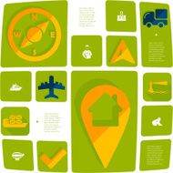 navigation flat infographic N40