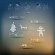 Christmas infographic with unfocused background N170