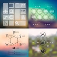 business infographic with unfocused background N176