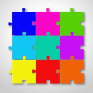 Jigsaw puzzle clip-art illustration N3