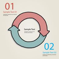 circular arrow info graphics
