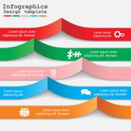 Infographic report template with text and icons Vector N8