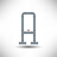 Vector Water Pipe Letter A Symbol