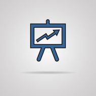 Vector Business Growing Chart Presentation Icon
