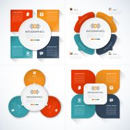 Set of modern minimal infographic design templates