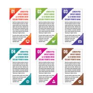 Business infographic concept - vertical blocks in flat style design