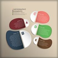 abstract 3d paper infographics N71