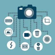 Photography concept idea in flat style
