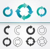 Set of Arrows Circle