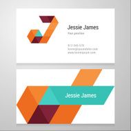 Modern letter J Business card template