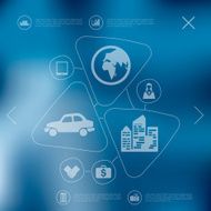 business infographic with unfocused background N178
