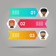 Abstract options digital infographic illustration