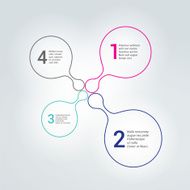 Outline round template scheme Info graphic element