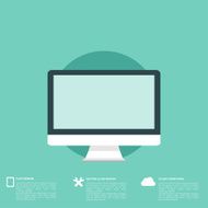 Flat abstract background with web icons Interface symbols Cloud computing N39