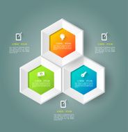 Hexagons with icons