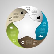 Modern vector info graphic for business project N223