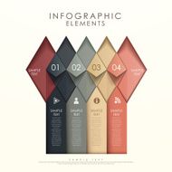 abstract diamond shape tag infographics