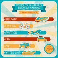 Vehicles in various types of tourism