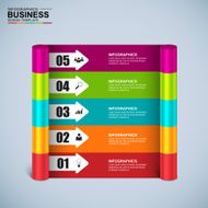 Abstract 3D digital business Infographic N29