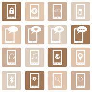 Vector Set of Concept Mobile Icons