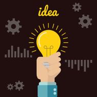 Flat style modern idea innovation light bulb infographic concept N2