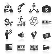 Business management and human resources icons N6