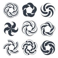 Arrows abstract conceptual symbol template collection N2