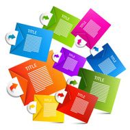 Infographics Colorful Paper Vector Labels