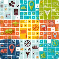 navigation flat infographic N41