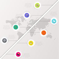 Vector colorful info graphics for your business presentations N261