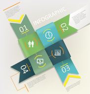 Infographic ribbon design