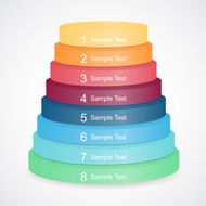 Vector 3D pyramid for business infographic N2