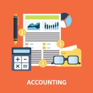 Successful financial business plan report and accounting concept vector illustration