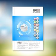 Infographic with colored circles Brochure flyer or report for business N6