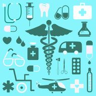 Medical icons set great for any use Vector EPS10 N2