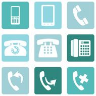 Vector Set of Telephone Icons N14