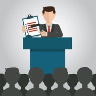 Businessman giving a presentation N6